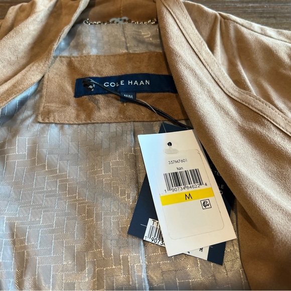 Cole Haan Lambskin Leather Draped Jacket - NWT - Picture 3 of 6